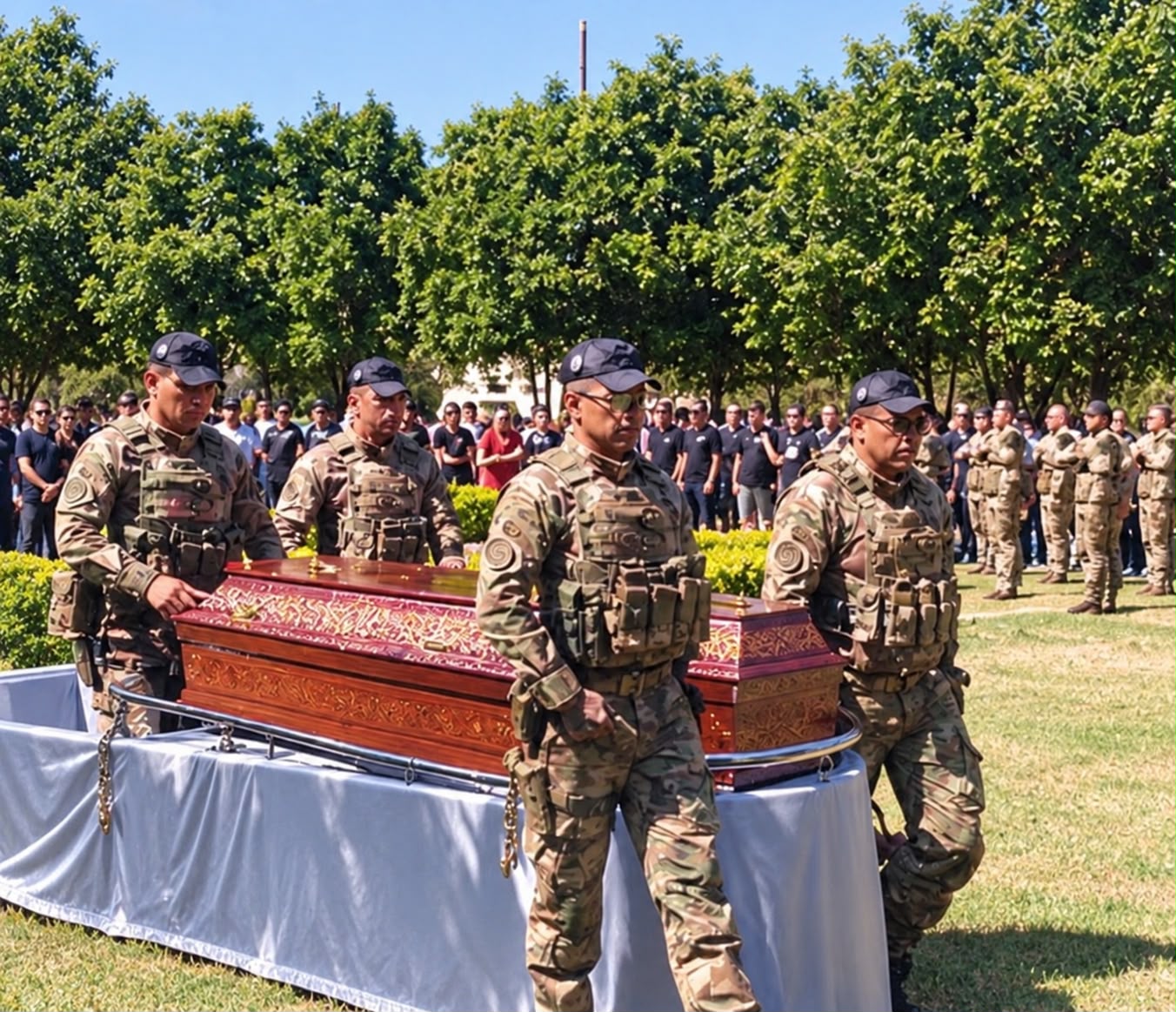 Cortejo e homenagens marcam despedida de 2º Tenente Rogério Camilo e esposa após acidente na BR-060