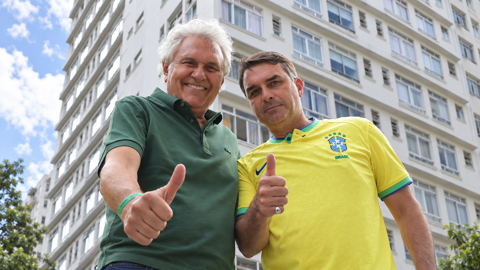Ronaldo Caiado e Daniel Vilela devem oficializar apoio a Flávio Bolsonaro nesta terça-feira (06), em Goiânia