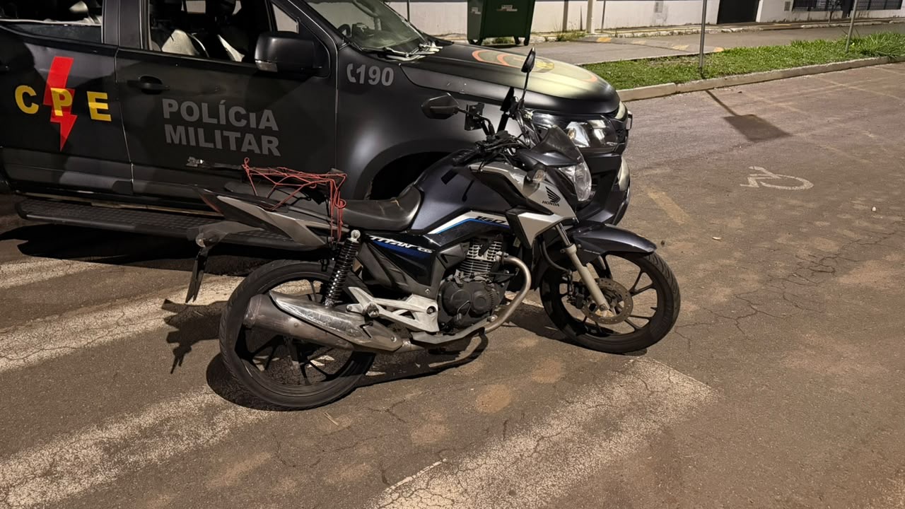 Moto dada para quitar dívida antes de suposto furto é recuperada pela CPE de Trindade (GO)