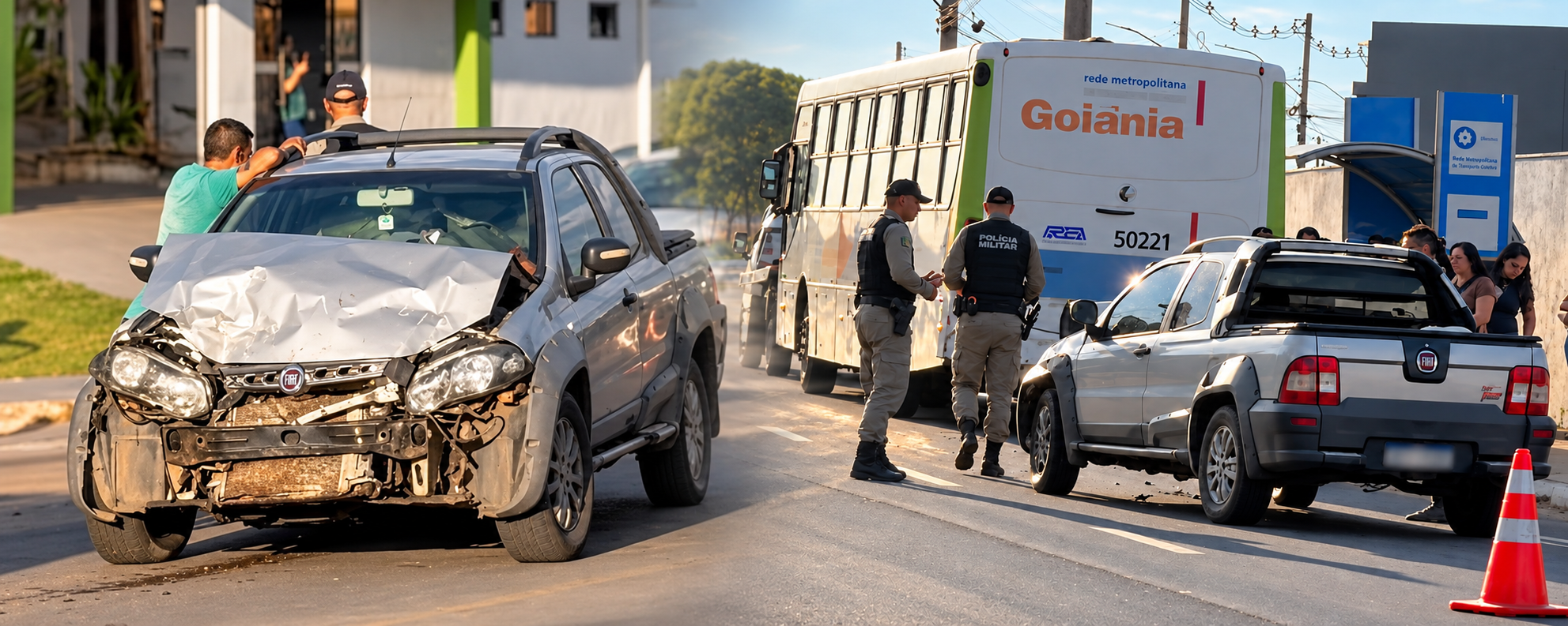 Motorista é preso após bater na traseira de ônibus e testar positivo no bafômetro em Trindade (GO)