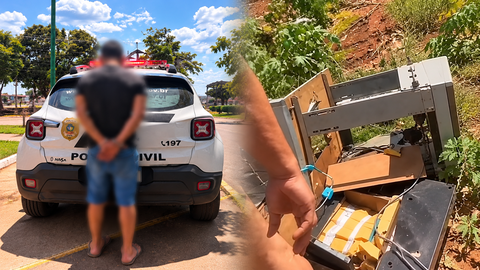 Homem é preso suspeito de agredir companheira e destruir máquinas de costura em Trindade (GO)