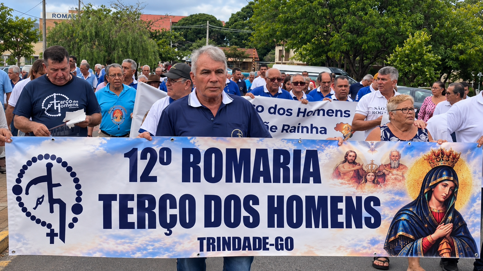 Trindade (GO) reúne fiéis na 12ª Romaria do Terço dos Homens neste sábado (17)